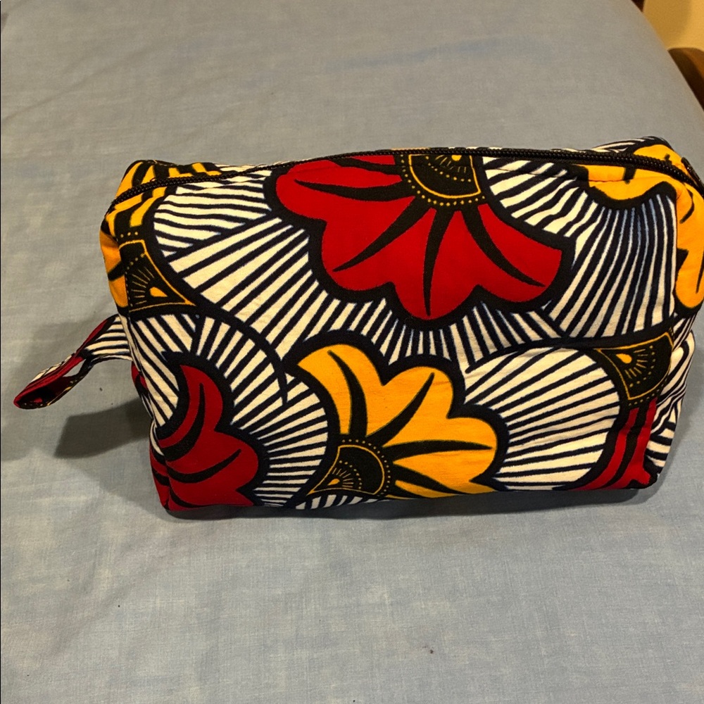 Vibrant Floral Cosmetic Bag